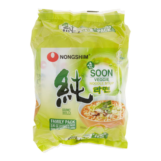 Nongshim Soon Veggie Noodle Soup 4 Pack